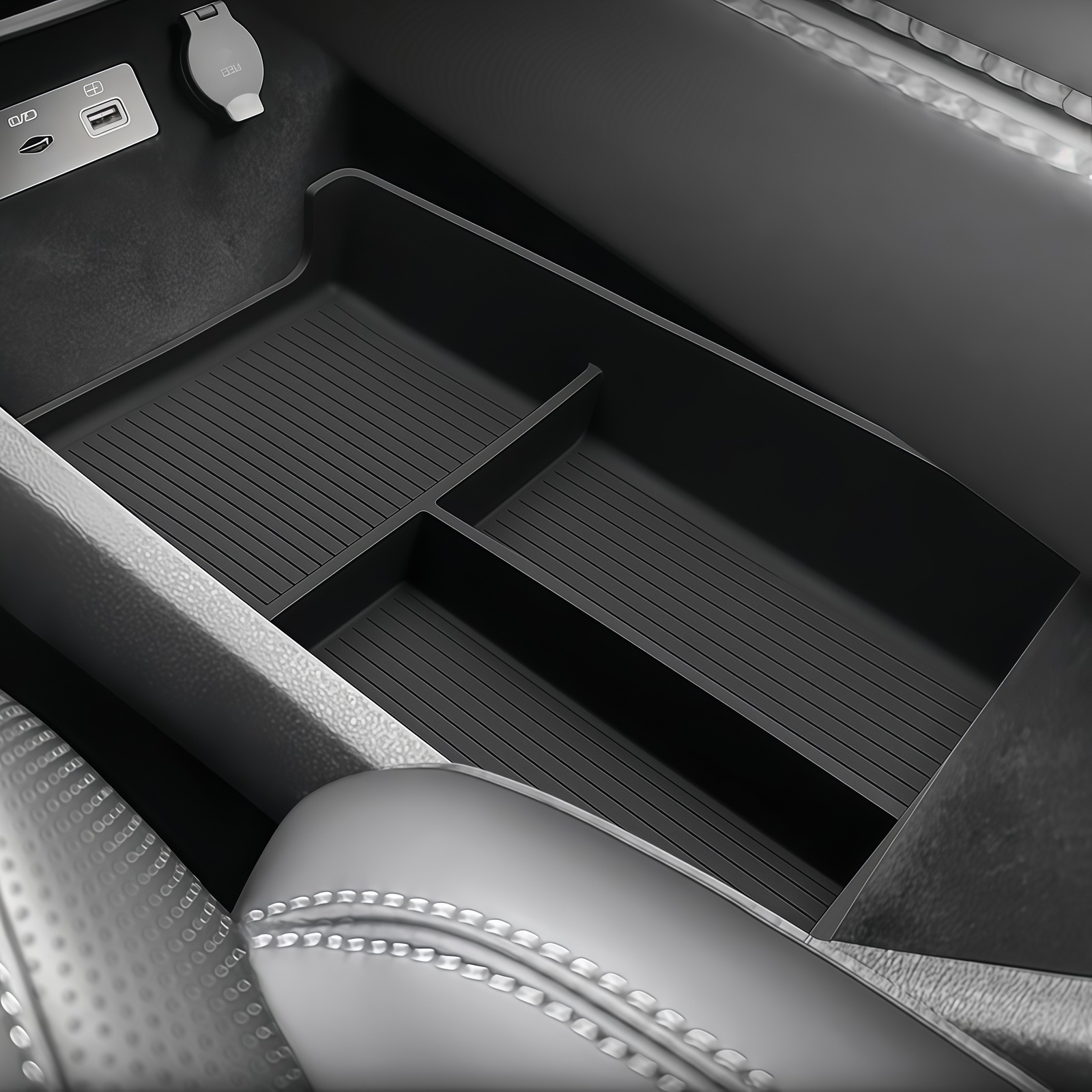 Tech Car Accessories - Center Console Lower Storage Organizer Tray