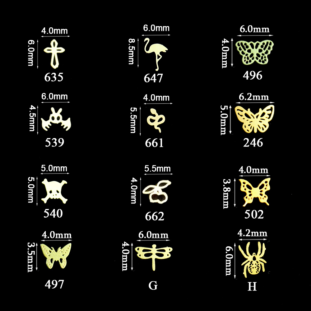 100pcs Gold Butterfly Metal Na - огляд і ціна Trending Tech Accessories