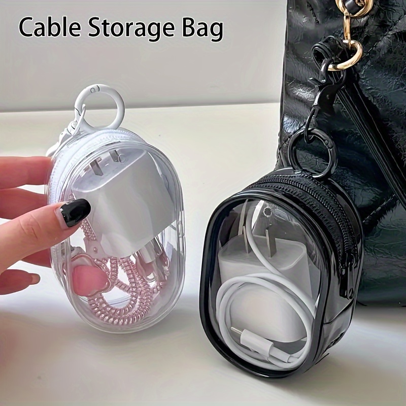Portable Mini Clear Zipper Sto - огляд і ціна Cable Organizer Bag