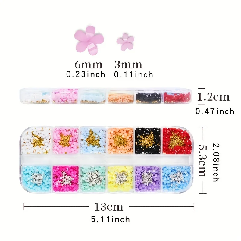12Grids 3D Flower Nail Charms  - огляд і ціна Trending Tech Accessories