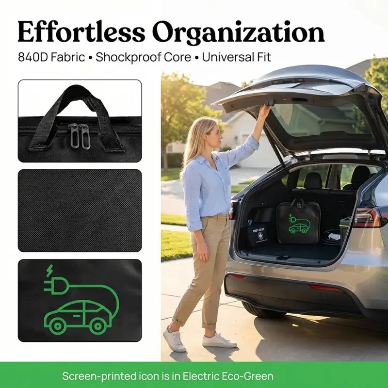 Car Charging Gun Storage Organ - огляд і ціна Cable Organizer Bag