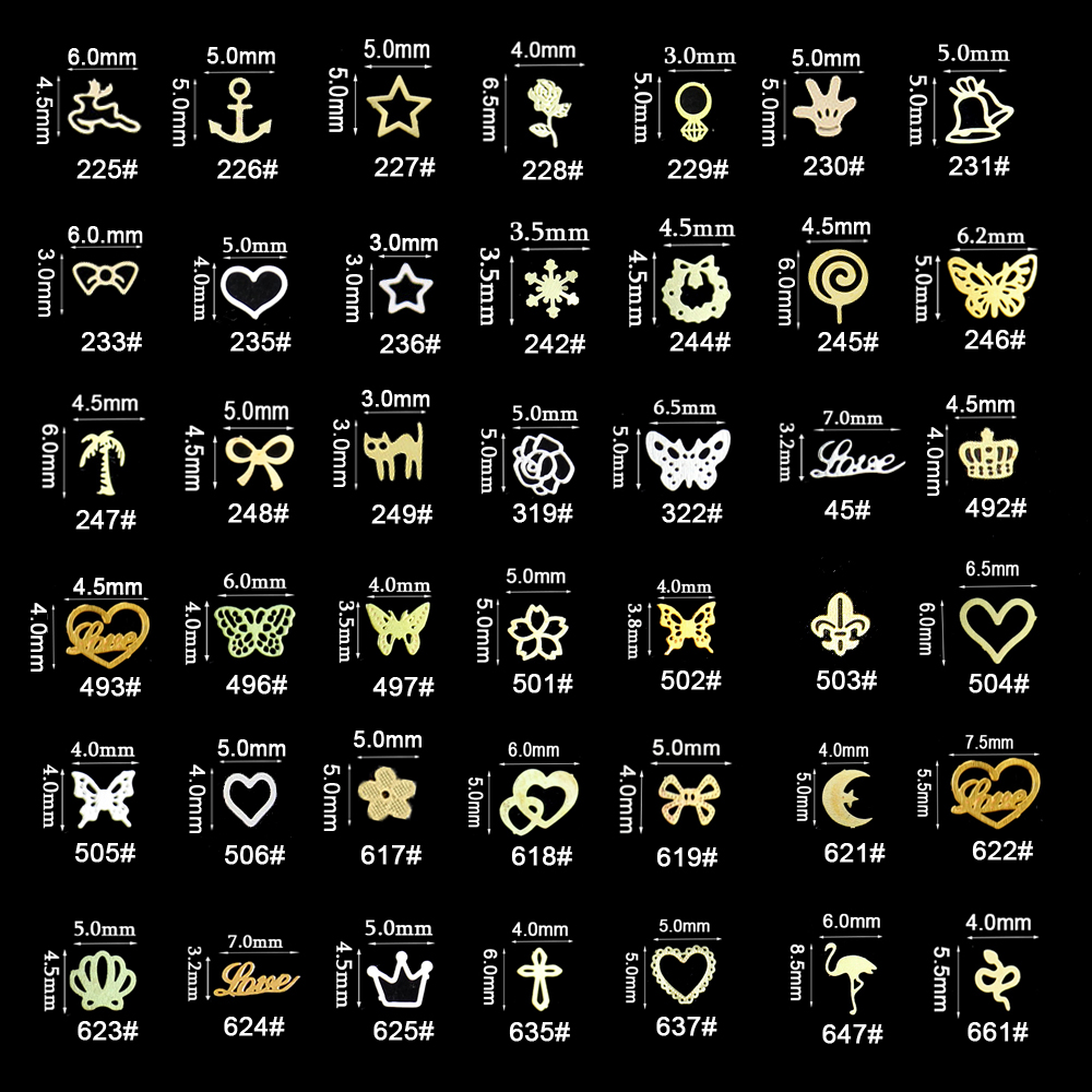 100pcs/bag Gold Heart Metallic - огляд і ціна Trending Tech Accessories