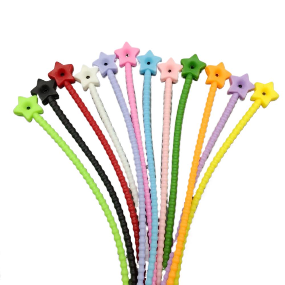 10Pcs Flower Star Silicone Cab - огляд і ціна Cable Organizer Bag