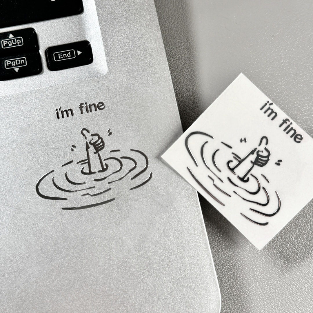 5/10Pcs I'M Fine, Funny, Sarca - огляд і ціна Tech Accessories For Laptop